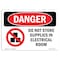 Signmission OSHA Sign, 10" Height, 14" Wide, Rigid Plastic, Do Not Store Supplies In Electrical, Landscape OS-DS-P-1014-L-2187 - alternate 1